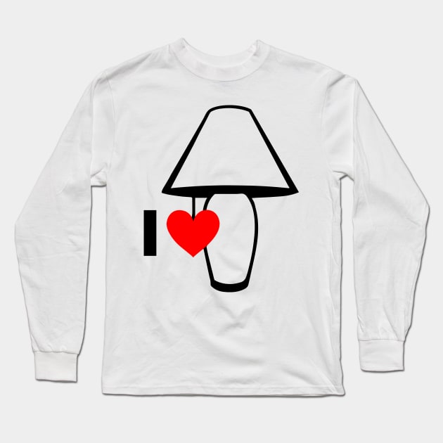 Brick Tamland I Love Lamp Long Sleeve T-Shirt by Meta Cortex